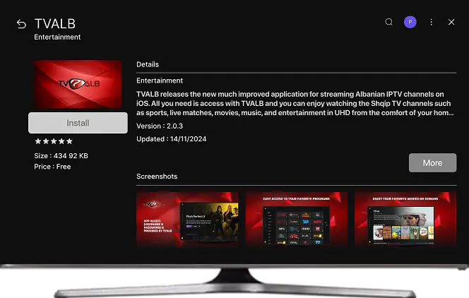 TV shqip Smart TV LG