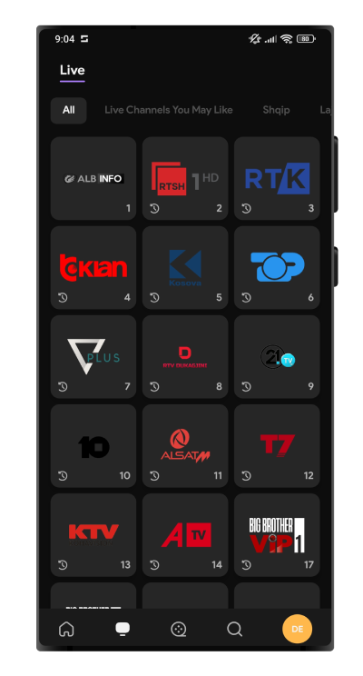 Shiko kanale shqip ne Android