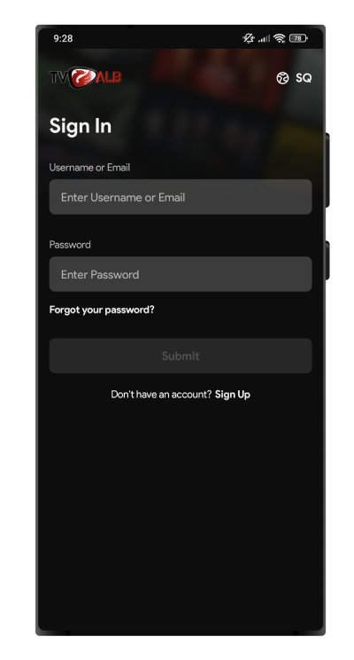 Alt TV Android mobile